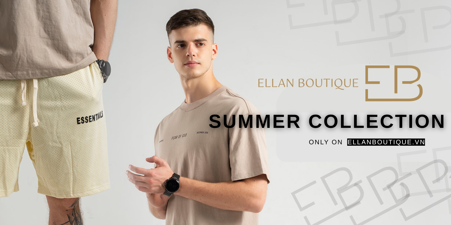 Beige Aesthetic Exclusive Fashion Wear Collection Clothing Banner