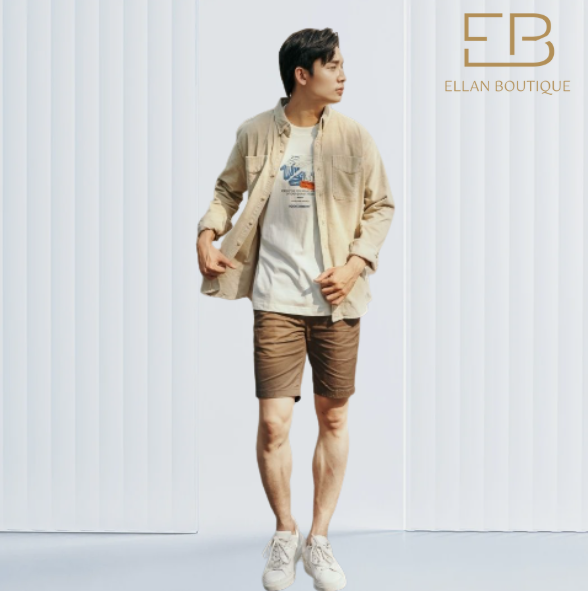 Quần short nam ngắn + áo khoác mỏng